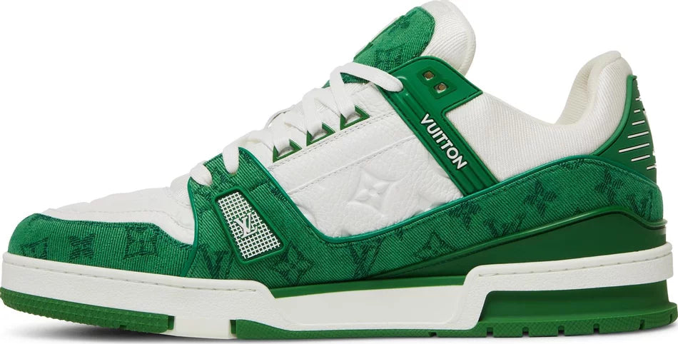 Louis Vuitton Trainer Green Monogram Denim