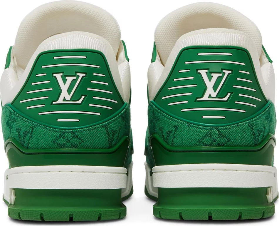 Louis Vuitton Trainer Green Monogram Denim